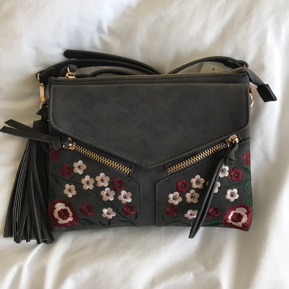 Francesca's Collections Handbags - • Violet Ray • Embroidered Bag